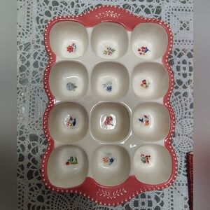 Pioneer Woman Ceramic Egg Tray